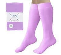 CRS Cross Figure Skating Socks, Knee High Tights for Ice Skates, Footed Skate Socks, Dance Tights - - One size