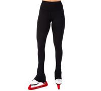 CRS Cross Ice Skating Leggings. Black Over Skate Legging. High-Rise, Practice Pants for Figure Skater Girls and Women., Black, Large