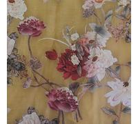 CRS Fur Fabrics Cotton Lawn Digital Print Fabric Material Ochre C8294, 1Mtr 145cm x 100cm