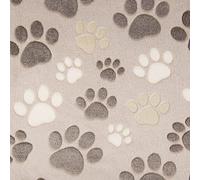 CRS Fur Fabrics Double Sided Super Soft Cuddle Fleece Fabric Material-Footprint Sand, Polyester, Multi-Colour, 1Mtr-150cmx100cm