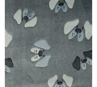 CRS Fur Fabrics Double Sided Super Soft Cuddle Fleece Fabric Material - Funny Dogs Grey, 1Mtr - 150cmx100cm