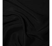 CRS Fur Fabrics Dull Duchess Bridal Satin Fabric Material - Black, 1Mtr 100cm x 150cm