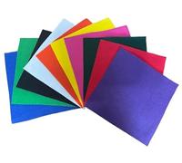 CRS Fur Fabrics Fabric Squares 10 Pack - 10"x10" (25x25cm) - Assorted Colors - Bold & Bright Wool Blend - Soft Felt for Sewing, DIY Projects, Arts & Crafts, Multi