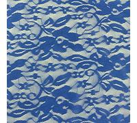 CRS Fur Fabrics Floral Fiona Lace Fabric Material-Royal, 1Mtr-140cm x 100cm, Polyester