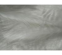 CRS Fur Fabrics Long Pile Fun Faux Fur Fabric Material Bright White, 150cmx50cm, 50cm x 150cm