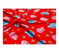 CRS Fur Fabrics LUXURY Double Sided Supersoft Cuddlesoft Fleece Fabric Material - ELEPHANT RED