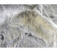 CRS Fur Fabrics LUXURY Faux Fur Fabric Material - BLACK ICE