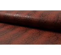 CRS Fur Fabrics Luxury Realistic Crocodile Snakeskin Fabric Material-Brique, 1Mtr 140cmx100cm