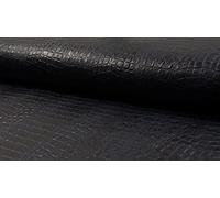CRS Fur Fabrics Luxury Realistic Crocodile Snakeskin Fabric Material-Navy, 1Mtr 140cmx100cm