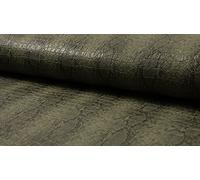 CRS Fur Fabrics Luxury Realistic Crocodile Snakeskin Fabric Material-Olive, 1Mtr 140cmx100cm