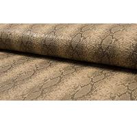 CRS Fur Fabrics Luxury Realistic Crocodile Snakeskin Fabric Material-Sand, 1Mtr 140cmx100cm, Polyester