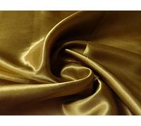 CRS Fur Fabrics Polyester Liquid Satin Fabric Material Ochre, 1Mtr-145cm x 100cm