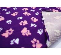 CRS Fur Fabrics Professional Non Slip Veterinary Dog Puppy Vet Bedding LG Paws - Cerise, Precut - 1Mtr-150cmx100cm