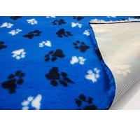 CRS Fur Fabrics Professional Non Slip Veterinary Dog Puppy Vet Bedding LG Paws - Royal Blue, Precut - 1Mtr-150cmx100cm