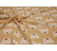 CRS Fur Fabrics Teddy Double Sided Supersoft Cuddlesoft Fabric Material - Beige, 1Mtr 150cmx100cm