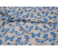CRS VENDOR LTD. Double Sided Supersoft Cuddlesoft Fleece Fabric Material - PANDA BEAR BLUE WHITE