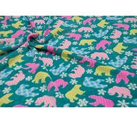 CRS VENDOR LTD. Double Sided Supersoft Cuddlesoft Fleece Fabric Material - POLAR BEAR TEAL