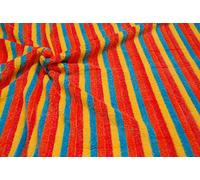 CRS VENDOR LTD. Double Sided Supersoft Cuddlesoft Fleece Fabric Material - SUMMER STRIPE 1