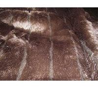 CRS VENDOR LTD. LUXURY Animal Faux Fur Fabric Material BROWN PELT