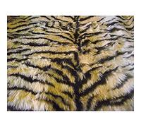 CRS VENDOR LTD. LUXURY Animal Faux Fur Fabric Material GOLD TIGER