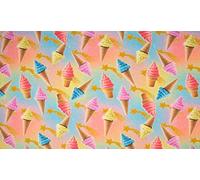 CRS VENDOR LTD. Luxury Digital Printed Cotton Fabric Material - Soft ICE Cream