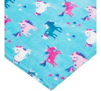 CRS VENDOR LTD. LUXURY Double Sided Supersoft Cuddlesoft Fleece Fabric Material - UNICORN TURQUOISE