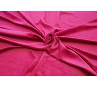 CRS VENDOR LTD. Luxury Quality Polyester Stretchy Velvet Fabric Material - Cerise