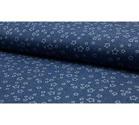 CRS VENDOR LTD. Printed Cotton Denim Stretch Fabric Material - Star Blue