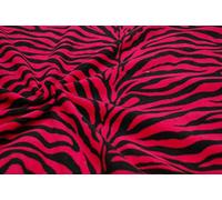 CRS VENDOR LTD. QUALITY Printed Anti Pil Polar Fleece Fabric Material - CERISE PINK TIGER
