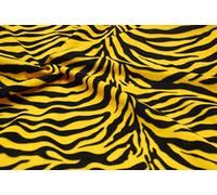 CRS VENDOR LTD. QUALITY Printed Anti Pil Polar Fleece Fabric Material - YELLOW TIGER