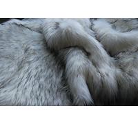 CRS VENDOR LTD. Super Luxury Faux Fur Fabric Material - Superior Long Pile Polar Black, 1Mtr - 150cm x 100cm