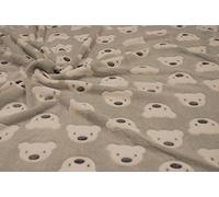 CRS VENDOR LTD. TEDDY Double Sided Supersoft Cuddlesoft Fabric Material - PALE GREY