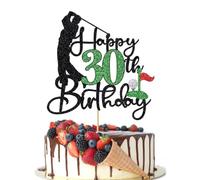 Crseniny Golf Happy 30th Birthday Cake Topper, Golfer/Sports Themed Birthday or Retirement Cake Decorations,Golf Enthusiast 30 Years Old Ball Player 1995 Sport Themed Bday Party Supplies