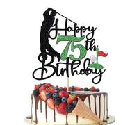Crseniny Golf Happy 75th Birthday Cake Topper, Golfer/Sports Themed Birthday or Retirement Cake Decorations,Golf Seventy-five 75 Years Old Ball Player 1951 Sport Themed Bday Party Supplies