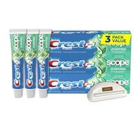 CRST Scope Complete Whitening Toothpaste, Minty Fresh Flavor, 5.4 oz, Pack of 3 Bundled with LUXPAKS Squeezer