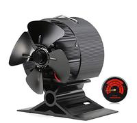 CRSURE Log Burner Small 4 Blades Fan Silent Operation Stove Fan Log Burners Wood Burner Heat Powered Fans for Wood Burning Stove Fireplace Increased Efficient Heat Distribution.