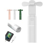 CRSUZSOU Lipstick Mini Portable Electric Fan,Foldable Personal 2 in 1,USB Rechargeable Mini Handheld Fans,For Travel, Outdoor, Lower Noise, 2 Speeds Adjustment
