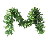 Crt Gucy 40 Ft Artificial Ivy Silk Vines Fake Hanging Plants High Simulation Boston Garlands Greenery Chain for Home Wedding Wall Party Decoration, Pack of 5