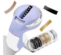 CRTBOTW Embossing Label Maker Machine with Tapes, Retro Embossed Label Maker, Old School Embosser Labeler with 6 Rolls 3D Embossing Label Waterproof for Office Home Organization and DIY- Purple
