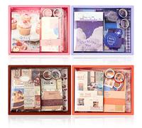 Crtiin 1388 Pcs Scrapbooking Supplies Kit, Christmas Aesthetic Scrapbook Kit Journaling Supplies for A6 Grid Notebook, Stationery, Aesthetic Scrapbook Paper DIY Art Craft Gift for Women