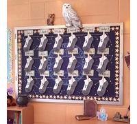 Crtiin 43 Pcs Magical Wizard Bulletin Board Decoration with 12 Sock 15 Card 15 Clip and Rope Class Management Educational Task Wall Teacher's Helper Bulletin Board for Classroom Back to School Decor