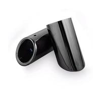CRTQNS car Accessories For A-udi Q7 TDI Quattro 2006 2007 2008 2009 2011 2012 2013 Car Exhaust Pipe Chrome Stainless Steel Muffler Tip 2pcs Replacement Parts(95mm Black)