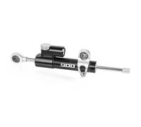 CRTQNS Motorcycle Accessories Universal Adjustable Motorcycle Steering Stabilize Damper For Y&amaha XSR900 TDM900 For TRACER900GT Replacement Parts(SILVER-BLACK)