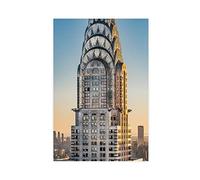 crttrs City Building Chrysler Building Canvas Poster Wall Art Decor Print Picture Paintings for Living Room Bedroom Decoration Unframe-style 12x18inch(30x45cm)