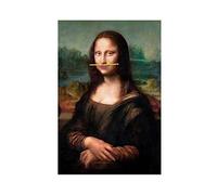 crttrs Mona Lisa Pencil Lip Print Canvas Poster Wall Art Decor Print Picture Paintings for Living Room Bedroom Decoration Unframe-style 12x18inch(30x45cm)