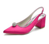 CrtTsks Women Clear Heels Pointed Toe Sexy Stiletto High Heels Pumps Shoes for Party Evening Wedding,Rose,10 UK