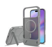 CRTZHA For iPhone 17 Pro Max Case with Hidden Stand, Protection & Ultra-Thin Matte Finish (Gray,17Pro)