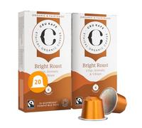 Cru Kafe Bright Roast Organic Coffee Pods, Nespresso Original, 20 Pods | Strength 4, Notes of Milk Chocolate, Bergamot & Blood Orange, Nespresso Original Line, Krups, Inissia & CitiZ Compatible