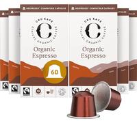 Cru Kafe Organic Arabica & Robusta Espresso Single-Serve Coffee Pods (60 Pods) Compatible with Nespresso Original Line