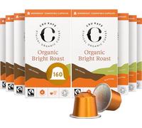 Cru Kafe Organic Bright Roast Arabica Espresso Single-Serve Organic Arabica Coffee Pods (160 Pods) Compatible with Nespresso Original Line